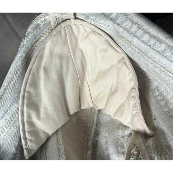 Lafayette 148 New York Textured Cotton Khaki Ivory Blazer Size 10 Retail $650+ - Picture 10 of 14